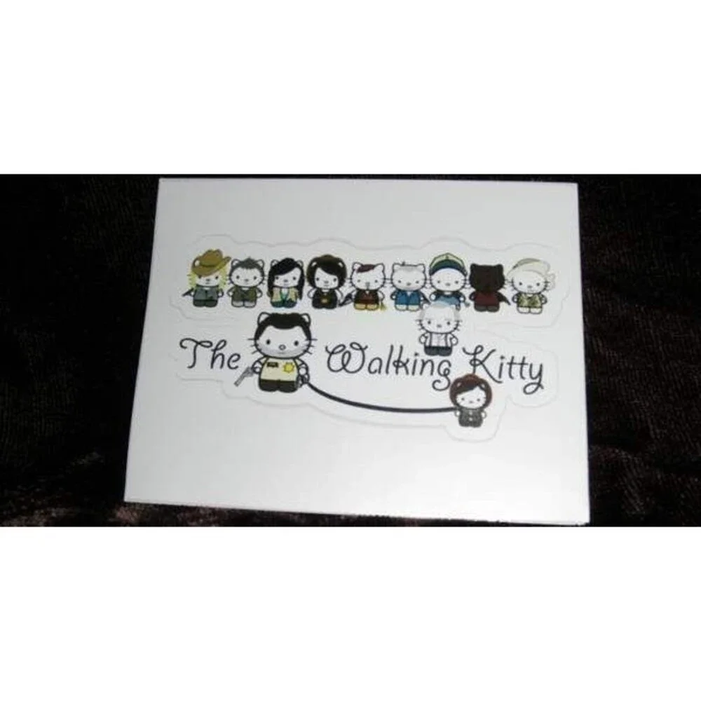 WALKING KITTY TV DEAD ZOMBIE SHOW (12 CAST,SEASON 2) WINDOW DECAL (3.75